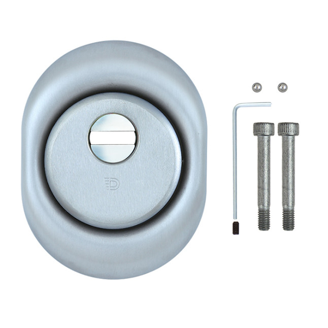 Броненакладка врізна Disec Diamond BKD250 Oval матовий хром