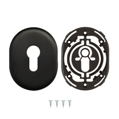 Декоративна накладка Disec KT3561 PZ Oval чорний глянсовий Декоративна накладка Disec KT3561 PZ Oval чорний глянсовий