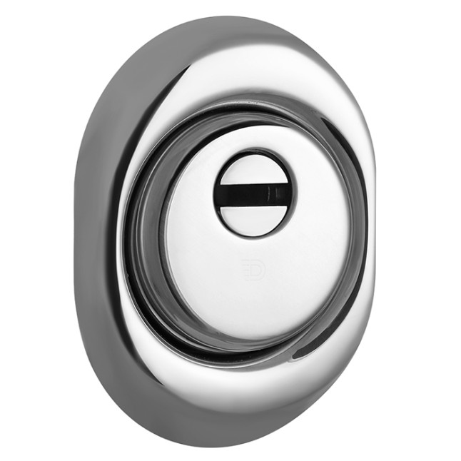 Броненакладка врезная Disec Diamond BKD250 Oval полированный хром