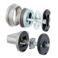 Защитная фурнитура Rostex R4/S Rotondum EXTRA Cr/Mat матовый хром Защитная фурнитура Rostex R4/S Rotondum EXTRA Cr/Mat матовый хром