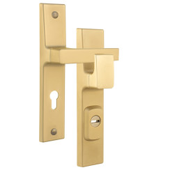 Защитная фурнитура Rostex R1 Office (85мм) Ti/Sat сатинированное золото