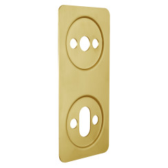 Пластина ремонтна Rostex Rotondum 85мм титан PVD матова нержавіюча сталь