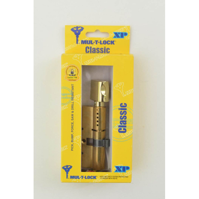 Циліндр Mul-t-lock Classic 54 (27x27T) ключ-тумблер EB латунь Циліндр Mul-t-lock Classic 54 (27x27T) ключ-тумблер EB латунь