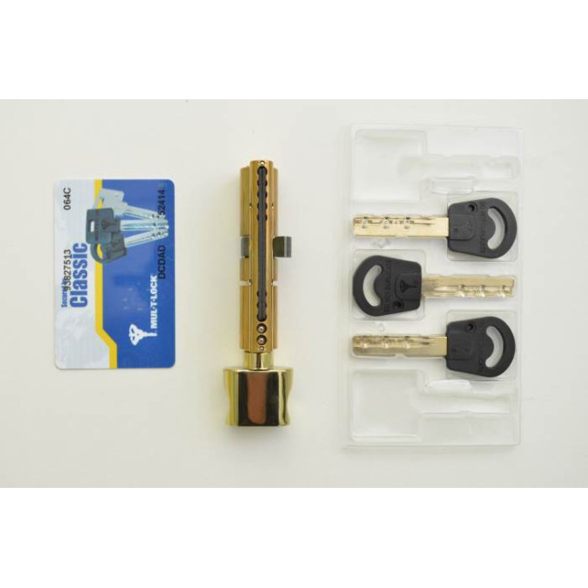 Циліндр Mul-t-lock Classic 54 (27x27T) ключ-тумблер EB латунь Циліндр Mul-t-lock Classic 54 (27x27T) ключ-тумблер EB латунь