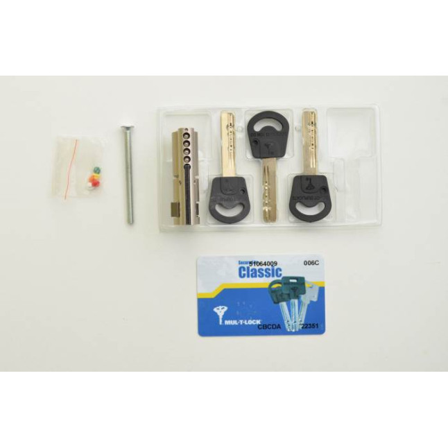 Цилиндр Mul-t-lock Classic 59.5 (50x9.5) ключ - половинка NST никель сатин Цилиндр Mul-t-lock Classic 59.5 (50x9.5) ключ - половинка NST никель сатин