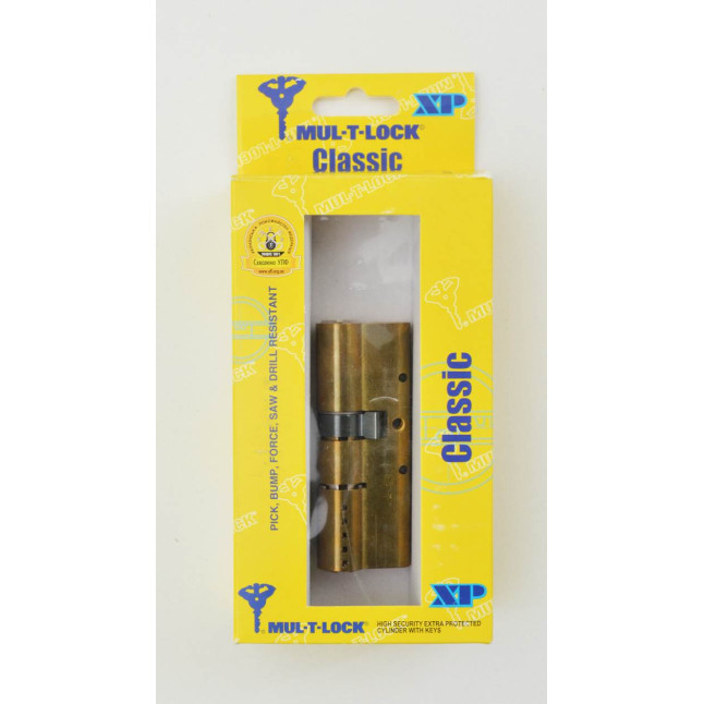 Циліндр Mul-t-lock Classic 66 (33x33) ключ-ключ EB латунь Циліндр Mul-t-lock Classic 66 (33x33) ключ-ключ EB латунь