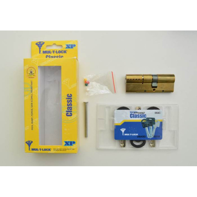 Циліндр Mul-t-lock Classic 66 (33x33) ключ-ключ EB латунь Циліндр Mul-t-lock Classic 66 (33x33) ключ-ключ EB латунь