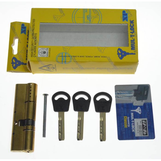 Цилиндр Mul-t-lock Classic 110 (50x60) ключ-ключ EB латунь