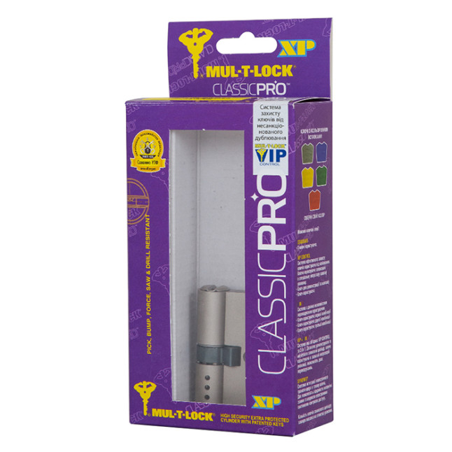 Циліндр Mul-t-lock Classic Pro 62 (31x31) ключ-ключ VIP NST нікель сатин Циліндр Mul-t-lock Classic Pro 62 (31x31) ключ-ключ VIP NST нікель сатин