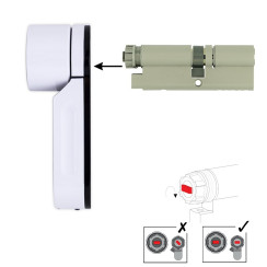 Циліндр Mul-t-lock Enter Interactive + 85 (45x40Z) ключ шестерня NST нікель сатин Циліндр Mul-t-lock Enter Interactive + 85 (45x40Z) ключ шестерня NST нікель сатин