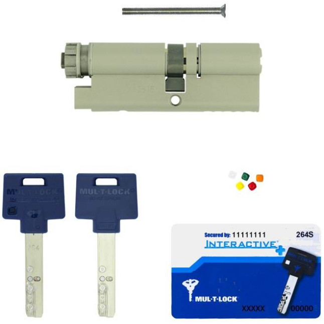 Цилиндр Mul-t-lock Enter Interactive+ 90 (50x40Z) ключ шестеренка NST никель сатин Цилиндр Mul-t-lock Enter Interactive+ 90 (50x40Z) ключ шестеренка NST никель сатин