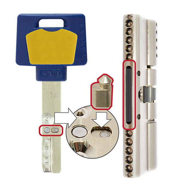 Циліндр Mul-t-lock Interactive + 105 (50x55) ключ-ключ VIP EB латунь Циліндр Mul-t-lock Interactive + 105 (50x55) ключ-ключ VIP EB латунь