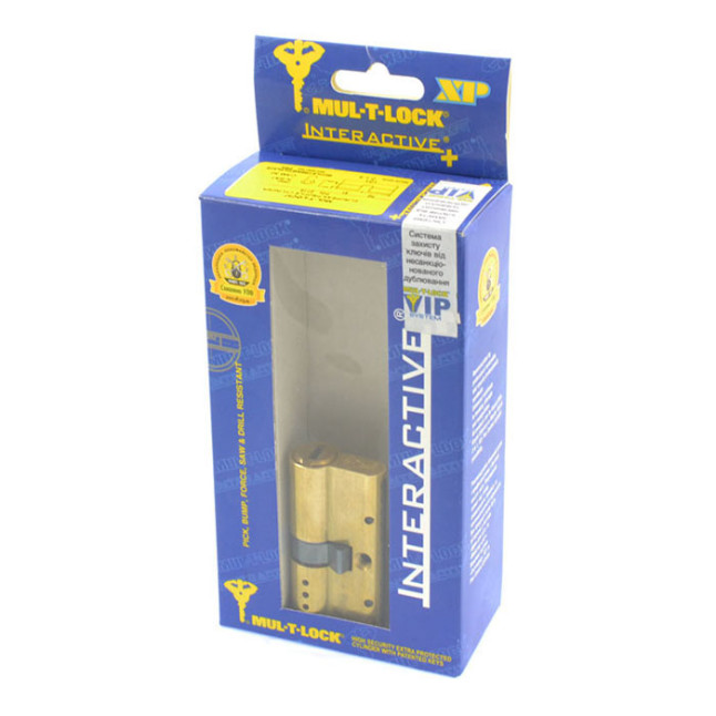Циліндр Mul-t-lock Interactive + 105 (50x55) ключ-ключ VIP EB латунь Циліндр Mul-t-lock Interactive + 105 (50x55) ключ-ключ VIP EB латунь