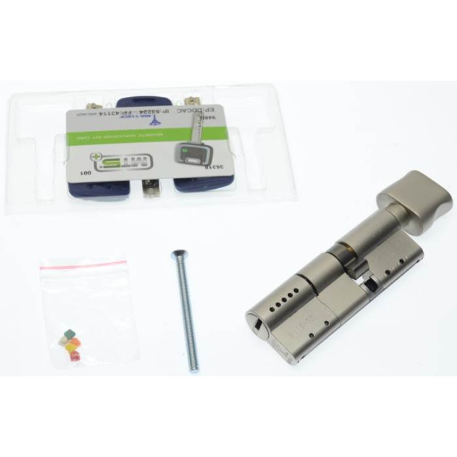 Цилиндр Mul-t-lock MT5+ 100 (45x55T) ключ-тумблер NST никель сатин Цилиндр Mul-t-lock MT5+ 100 (45x55T) ключ-тумблер NST никель сатин