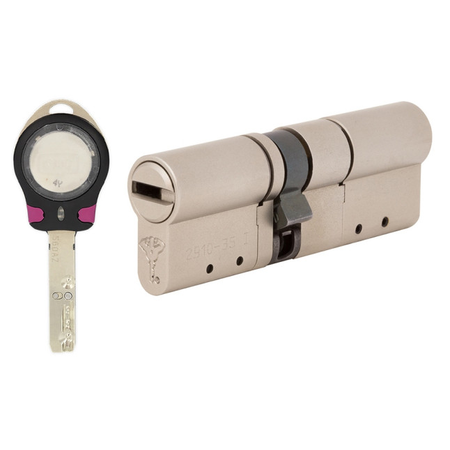 Цилиндр Mul-t-lock Interactive+ Cliq 111 (80x31) ключ-ключ NST никель сатин Цилиндр Mul-t-lock Interactive+ Cliq 111 (80x31) ключ-ключ NST никель сатин