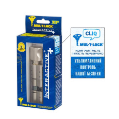 Циліндр Mul-t-lock Interactive + Cliq 90 (45x45T) ключ-тумблер SB латунь Циліндр Mul-t-lock Interactive + Cliq 90 (45x45T) ключ-тумблер SB латунь