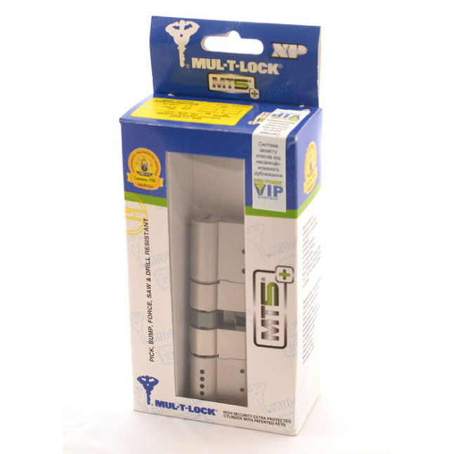 Цилиндр Mul-t-lock MT5+ 95 (45x50) ключ-ключ VIP NST никель сатин