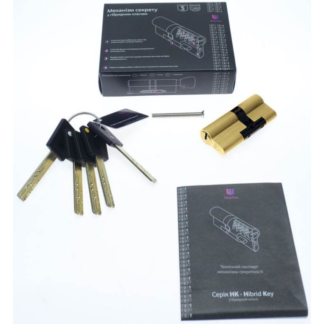 Цилиндр Sherlock HK 100 (50x50) золото ключ-ключ Цилиндр Sherlock HK 100 (50x50) золото ключ-ключ