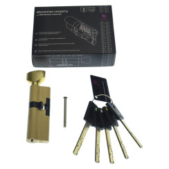 Циліндр Sherlock HK 110 (55x55T) золото ключ-тумблер Циліндр Sherlock HK 110 (55x55T) золото ключ-тумблер
