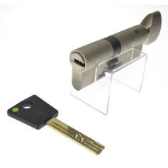Цилиндр Sherlock HK 100 (45x55T) никель сатин ключ-тумблер Цилиндр Sherlock HK 100 (45x55T) никель сатин ключ-тумблер