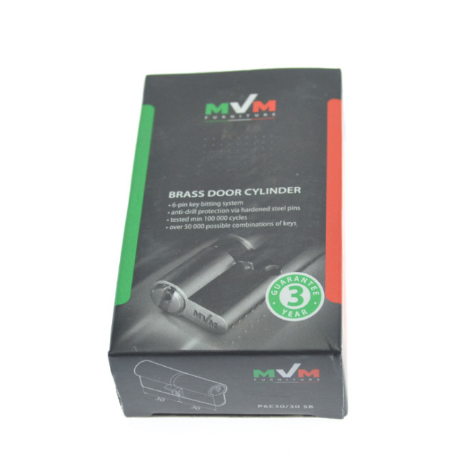 Циліндр MVM P6E 70 (35x35) ключ-ключ матова латунь