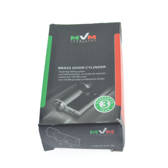 Циліндр MVM P6E 70 (35x35T) ключ-тумблер матова латунь