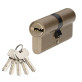 Циліндр MVM P6P 65 (35x30) ключ-ключ матова латунь