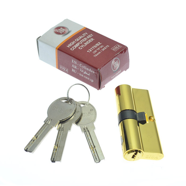 Циліндр Siba 12120 / B 120 (60x60) жовтий ключ-ключ