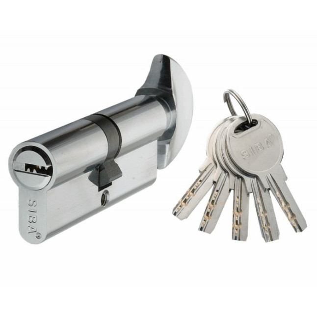 Циліндр Siba 12190 / BTK 90 (55x35T) хром ключ-тумблер