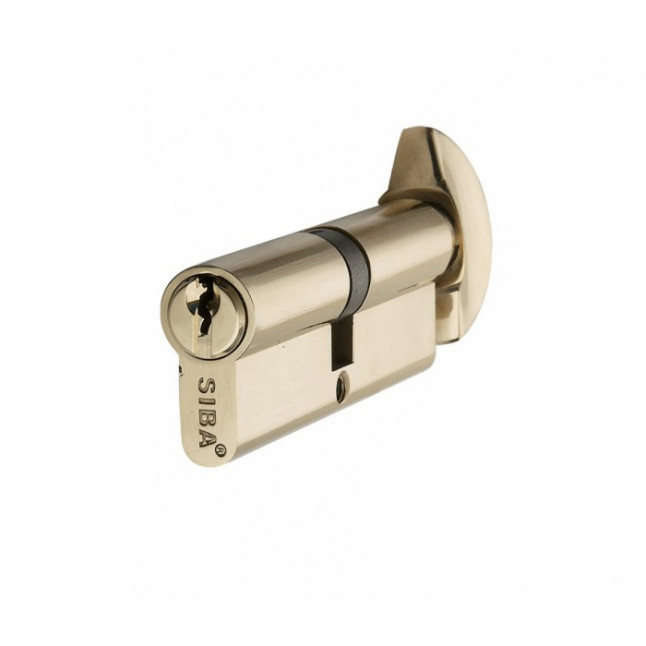 Цилиндр Siba 12160/CT 60 (30x30T) желтый ключ-тумблер