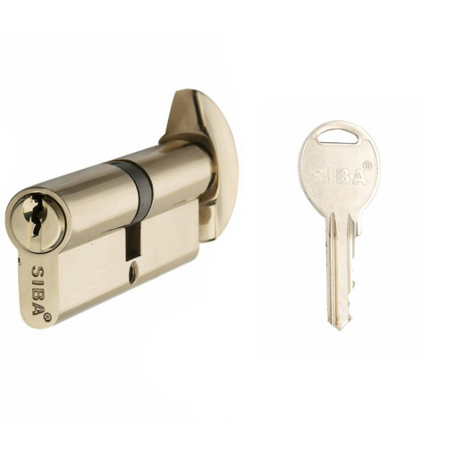 Цилиндр Siba 12160/CT 60 (30x30T) желтый ключ-тумблер