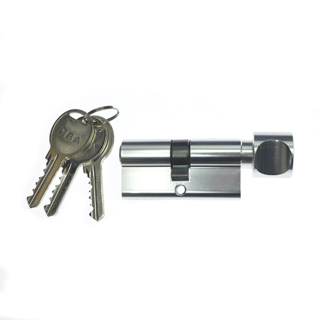 Циліндр Siba 12162 / CKA 62 (31x31T) хром ключ-тумблер