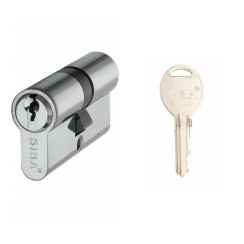 Цилиндр Siba 12190CK 90 (45x45) хром ключ-ключ Цилиндр Siba 12190CK 90 (45x45) хром ключ-ключ