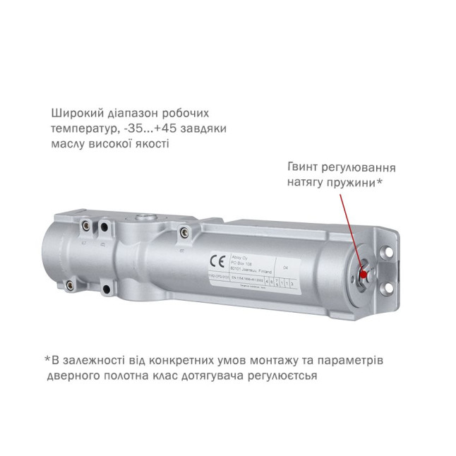 Доводчик накладной Abloy CAM DC250 Brown BC W / O ARM EN 1-6 ДО 120КГ 1400мм FIRE Доводчик накладной Abloy CAM DC250 Brown BC W / O ARM EN 1-6 ДО 120КГ 1400мм FIRE