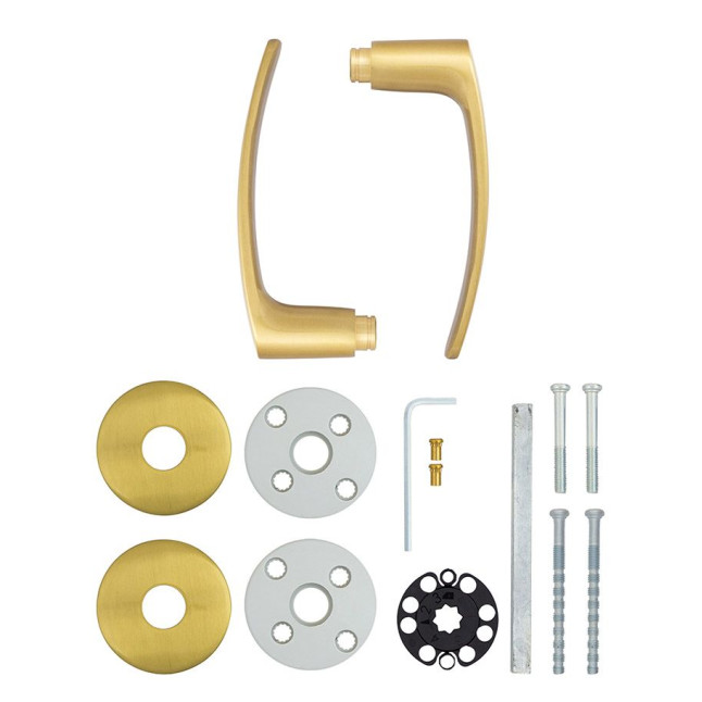 Ручка дверна ABLOY POLAR 6/002 mov-mov DIN ROUND Латунь_мат 38-60мм універсальне Polar MS_HA Комплект Ручка дверна ABLOY POLAR 6/002 mov-mov DIN ROUND Латунь_мат 38-60мм універсальне Polar MS_HA Комплект