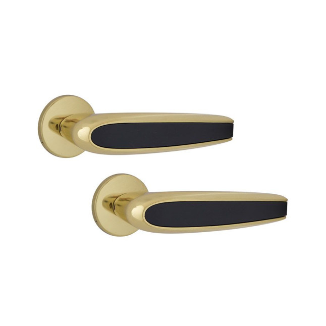 Ручка дверна ABLOY DUETTO 8/002 mov-mov DIN ROUND Латунь_полірована 56-80мм універсальне Duetto MS_KILA Комплект