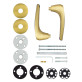 Ручка дверна ABLOY DUETTO 8/002 mov-mov DIN ROUND Латунь_мат 56-80мм універсальне Duetto MS_HA Комплект