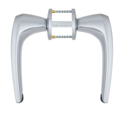 Ручка дверная Abloy DUETTO 8/002 mov-mov DIN ROUND хром сатин 56-80мм универсальное MS HCR комплект