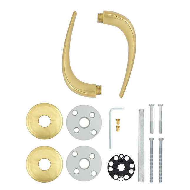 Ручка дверна ABLOY CLASSICO 9/002 mov-mov DIN ROUND Латунь_полірована 40-60мм універсальне Classico MS_KILA Комплект