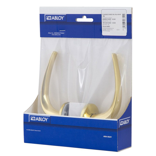 Ручка дверна ABLOY CLASSICO 9/002 mov-mov DIN ROUND Латунь_полірована 40-60мм універсальне Classico MS_KILA Комплект