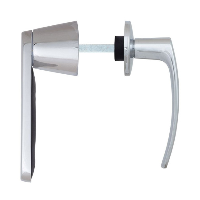 Ручка дверна ABLOY DOMUS 12 mov-mov FIN ROUND Хром_полірований 55-80мм наскрізь Domus MS_CR Комплект