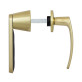 Ручка дверна ABLOY DOMUS 12 mov-mov FIN ROUND Латунь_полірована 55-80мм наскрізь Domus MS_KILA Комплект