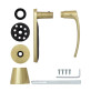 Ручка дверна ABLOY DOMUS 12 mov-mov FIN ROUND Латунь_полірована 55-80мм наскрізь Domus MS_KILA Комплект