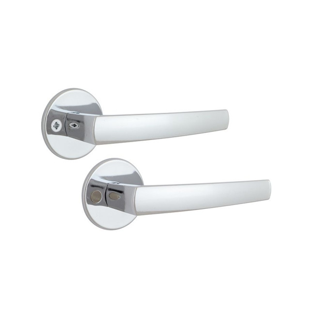 Ручка дверна ABLOY POLARITA 16/001 mov-mov FIN ROUND Хром_полірований 40мм наскрізь Polarita ZN_CR Комплект