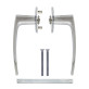 Ручка дверна ABLOY POLARITA 16/001 mov-mov FIN ROUND Хром_полірований 40мм наскрізь Polarita ZN_CR Комплект