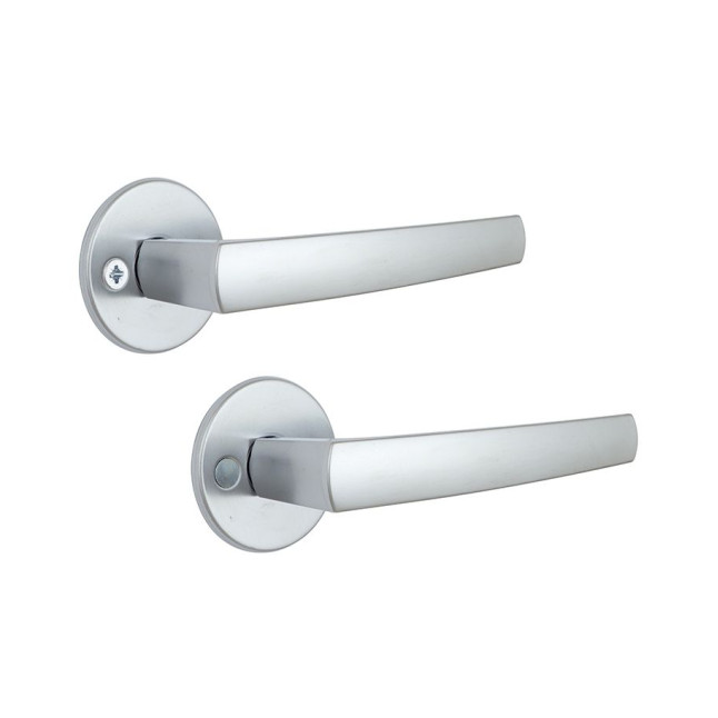 Ручка дверна ABLOY POLARITA 16/001 mov-mov FIN ROUND Хром_сатин 40мм наскрізь Polarita ZN_HCR Комплект