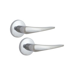 Ручка дверная Abloy INTERIA 19/002 mov-mov DIN ROUND хром полированный 38-60мм универсальное Interia MS CR комплект