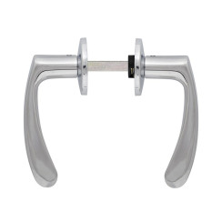 Ручка дверная Abloy INTERIA 19/002 mov-mov DIN ROUND хром полированный 38-60мм универсальное Interia MS CR комплект