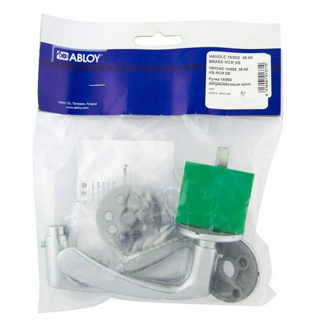 Ручка дверна ABLOY INTERIA 19/002 mov-mov DIN ROUND Хром_сатин 38-60мм універсальне Interia MS_HCR Комплект Ручка дверна ABLOY INTERIA 19/002 mov-mov DIN ROUND Хром_сатин 38-60мм універсальне Interia MS_HCR Комплект
