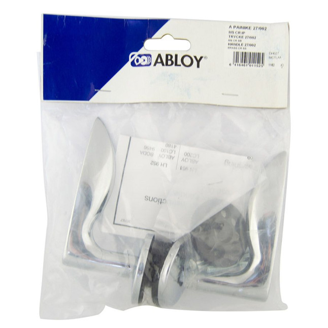 Ручка дверна ABLOY POHJOLA 27/002 mov-mov DIN ROUND Хром_полірований 38-60мм універсальне Pohjola MS_CR Комплект